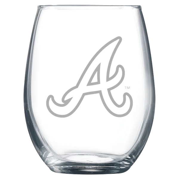 Atlanta Braves Polar Camel 9 oz. Stemless Wine Glass