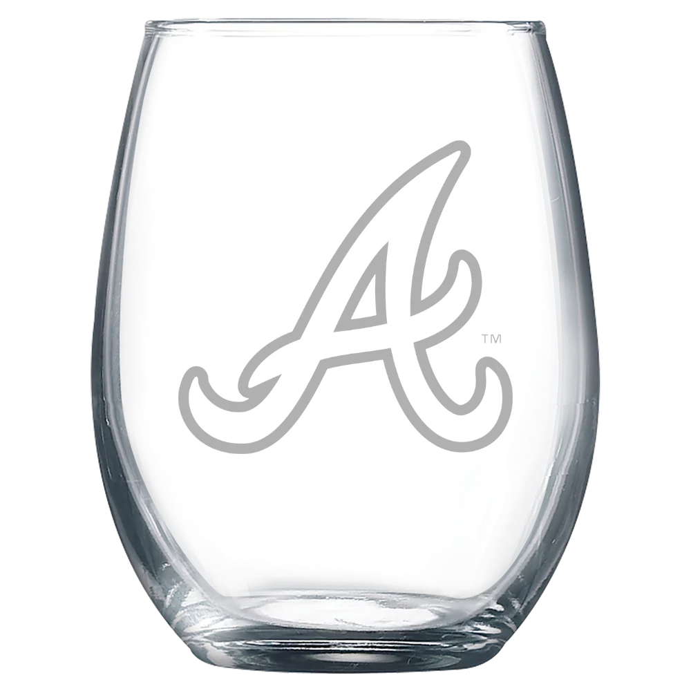 Atlanta Braves Polar Camel 9 oz. Stemless Wine Glass