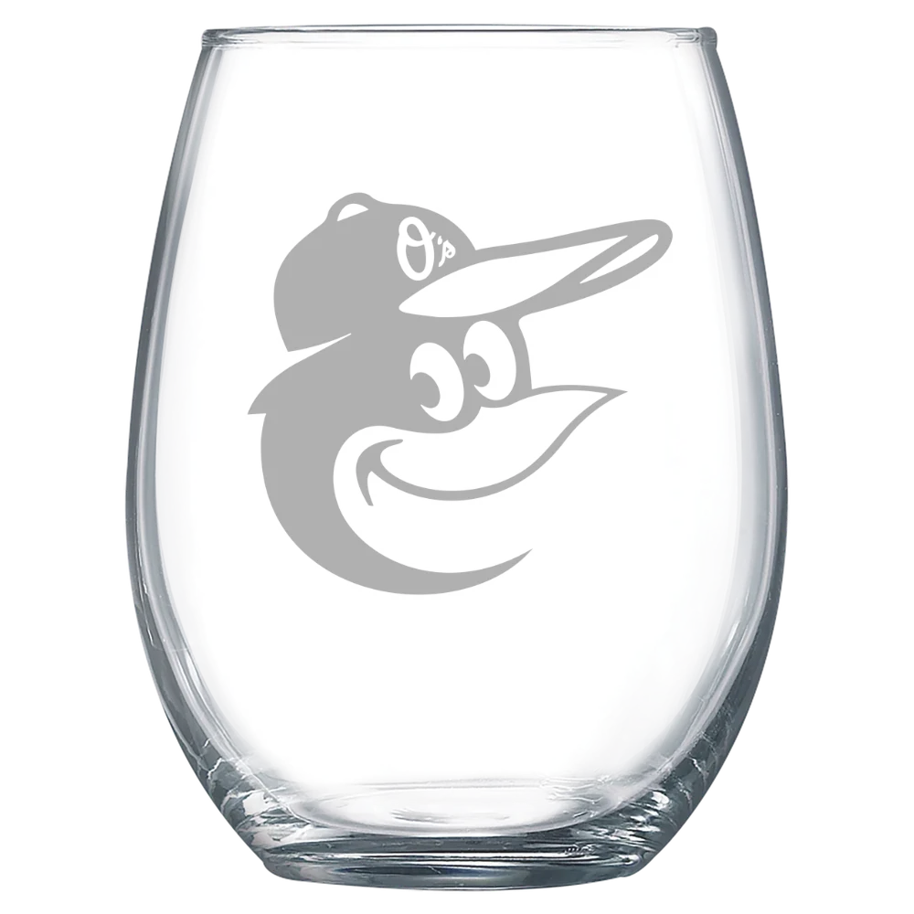 Baltimore Orioles Polar Camel 15 oz. Stemless Wine Glass