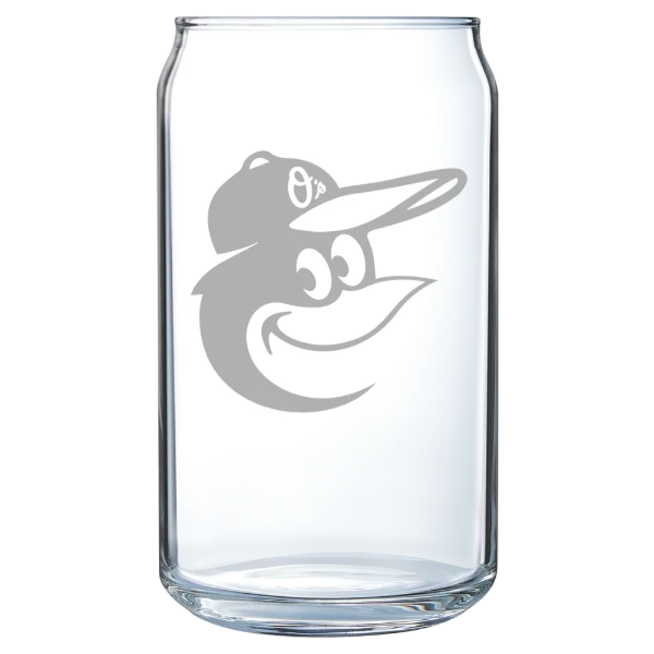 Baltimore Orioles Polar Camel 16 oz. Can Glass