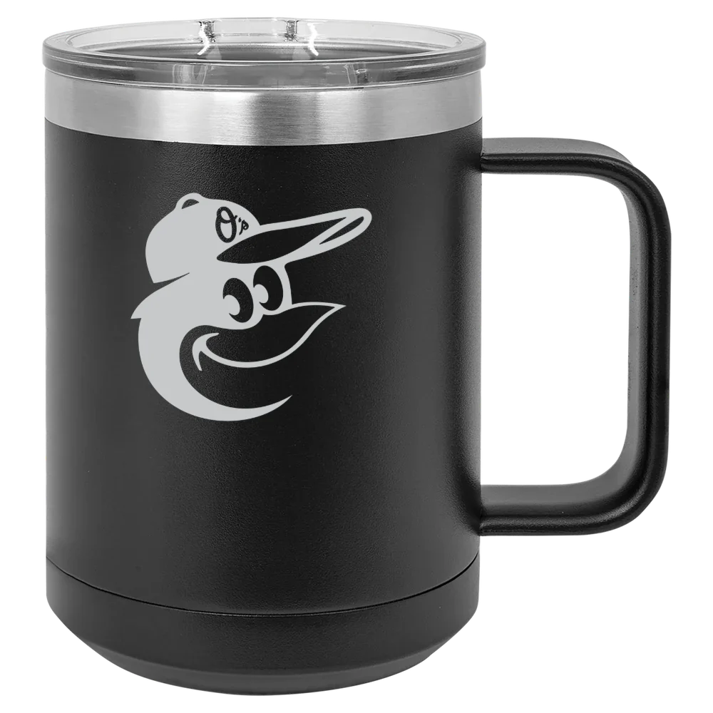 Baltimore Orioles Polar Camel 15 oz. Mug with Slider Lid