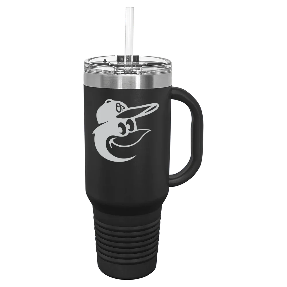 Baltimore Orioles Polar Camel 40 oz. Travel Mug with Snap Lid & Straw