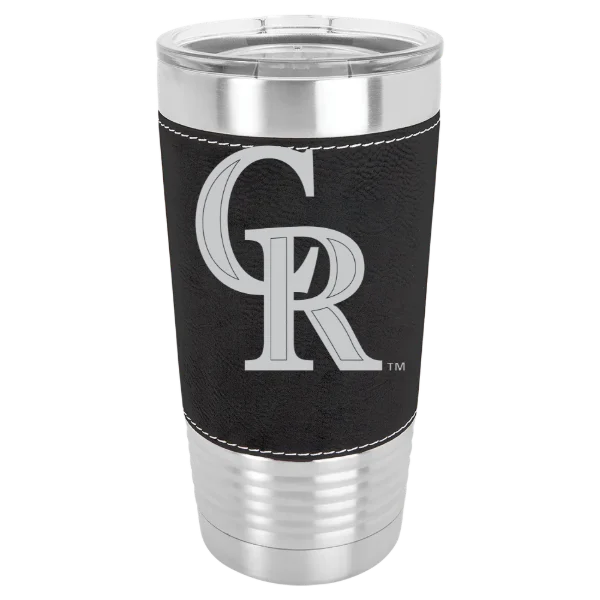 Colorado Rockies Polar Camel 20 oz. Leatherette Grip Tumbler with Standard Lid