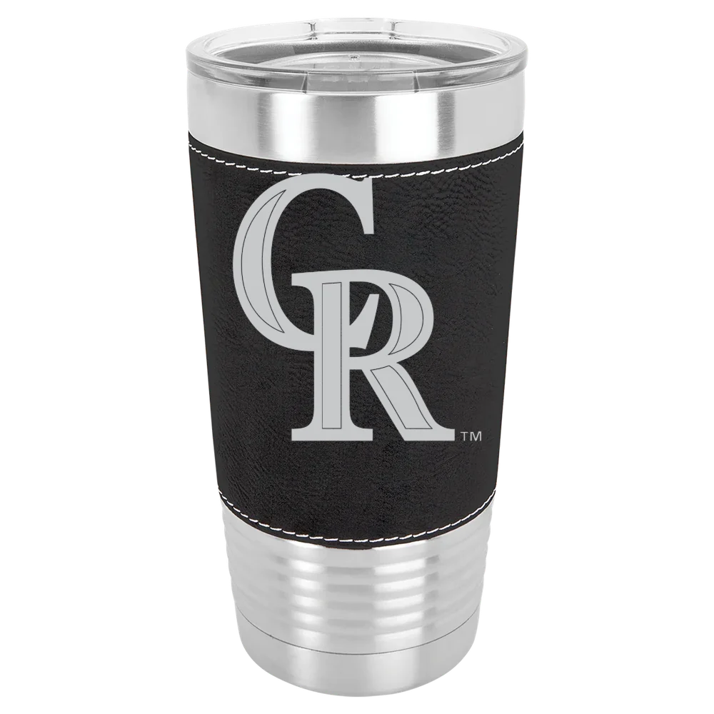 Colorado Rockies Polar Camel 20 oz. Leatherette Grip Tumbler with Standard Lid