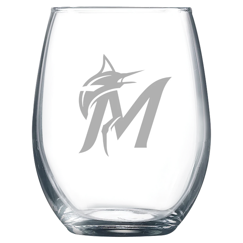 Miami Marlins Polar Camel 9 oz. Stemless Wine Glass