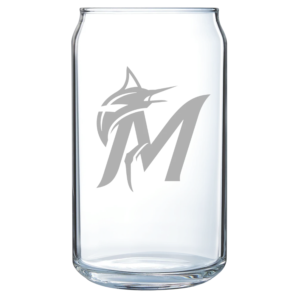 Miami Marlins Polar Camel 16 oz. Can Glass