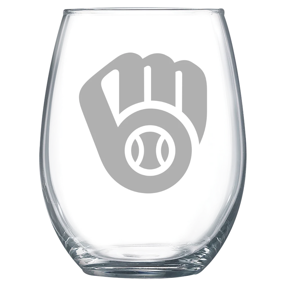 Milwaukee Brewers Polar Camel 15 oz. Stemless Wine Glass