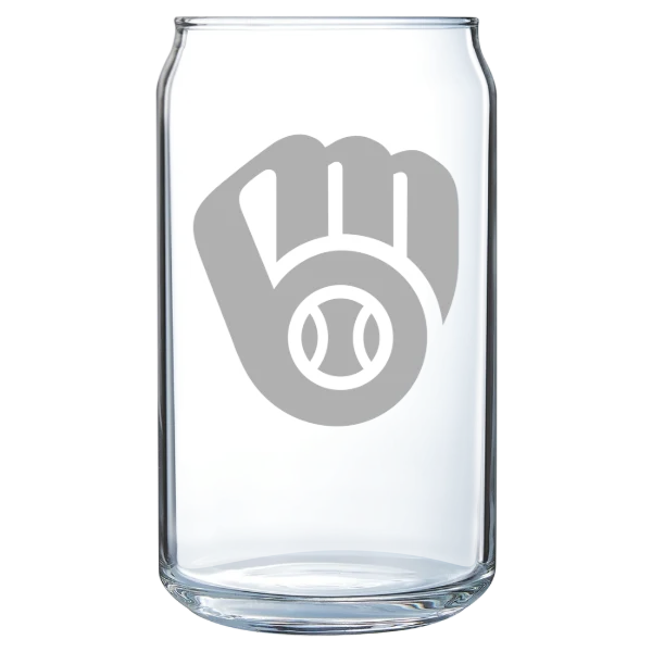 Milwaukee Brewers Polar Camel 16 oz. Can Glass