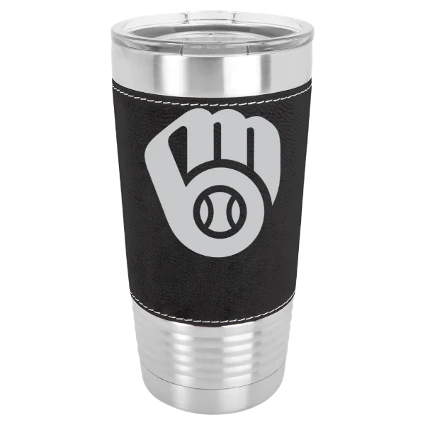 Milwaukee Brewers Polar Camel 20 oz. Leatherette Grip Tumbler with Standard Lid