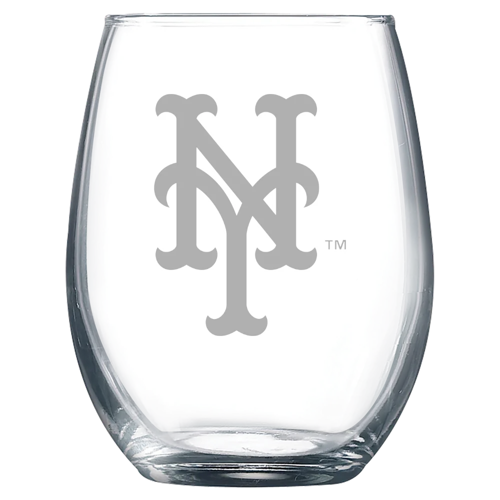 New York Mets Polar Camel 9 oz. Stemless Wine Glass