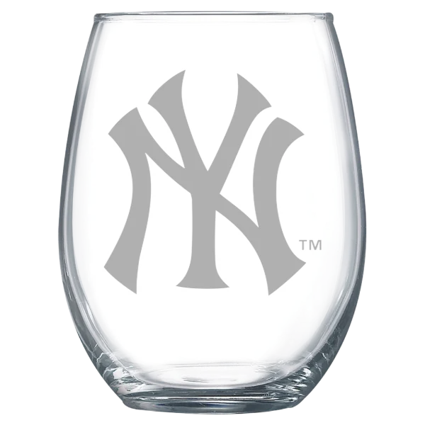 New York Yankees Polar Camel 15 oz. Stemless Wine Glass