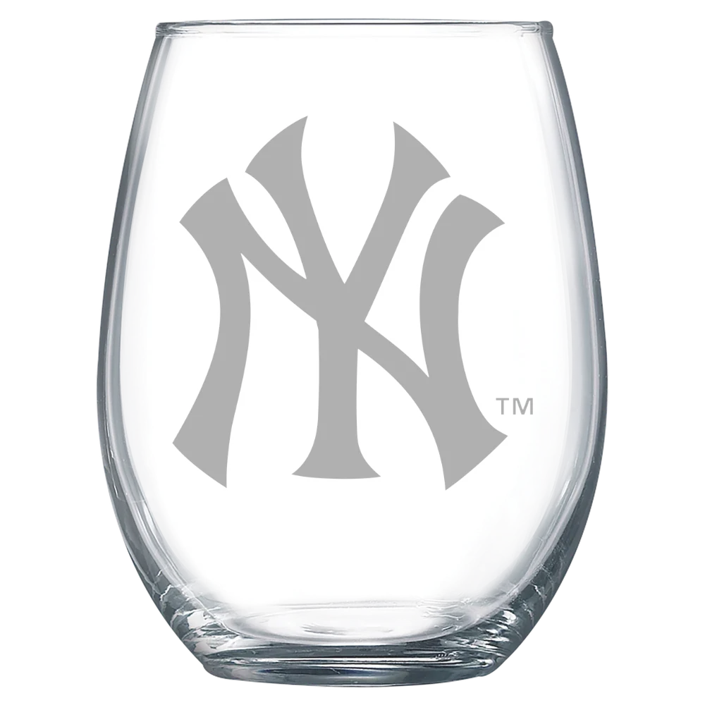 New York Yankees Polar Camel 15 oz. Stemless Wine Glass