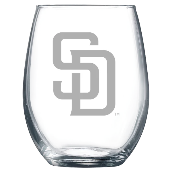 San Diego Padres Polar Camel 9 oz. Stemless Wine Glass