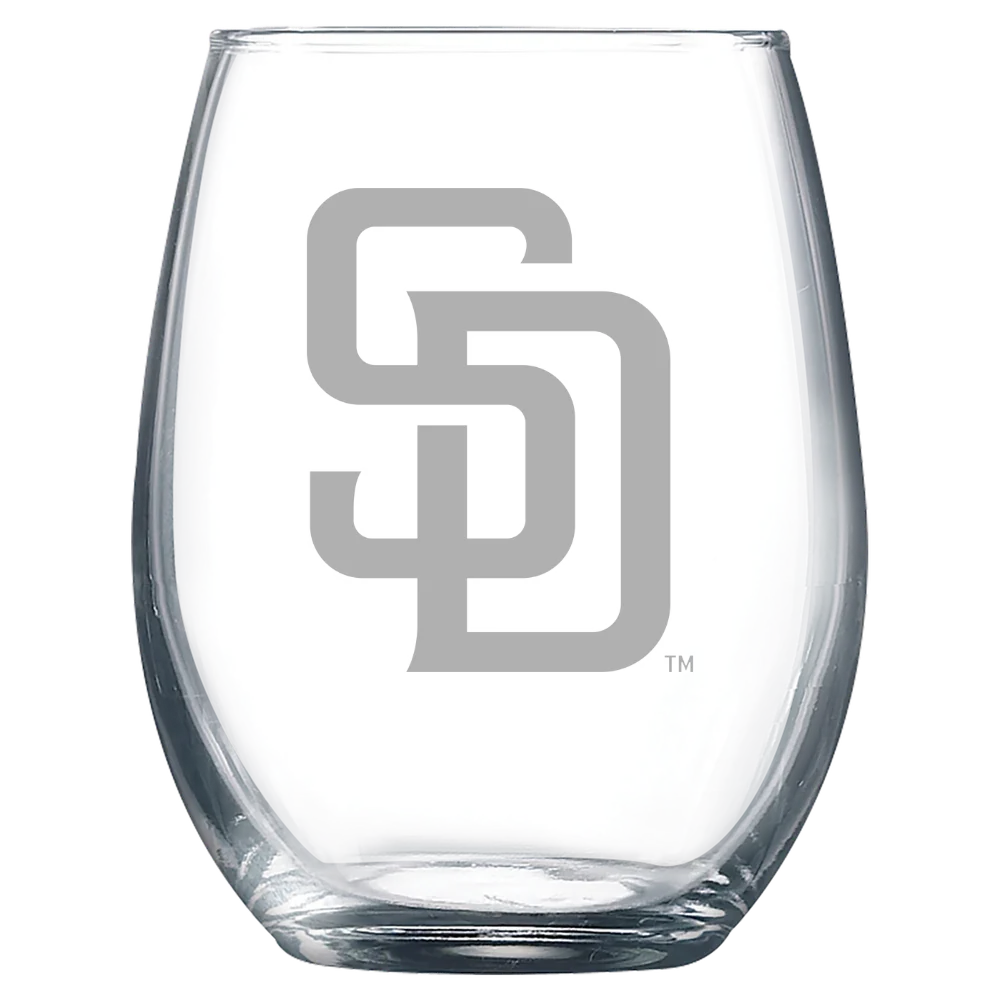 San Diego Padres Polar Camel 9 oz. Stemless Wine Glass