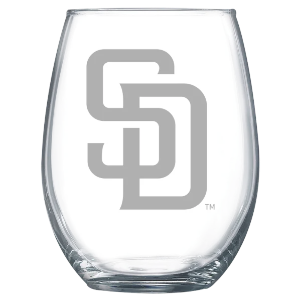 San Diego Padres Polar Camel 15 oz. Stemless Wine Glass