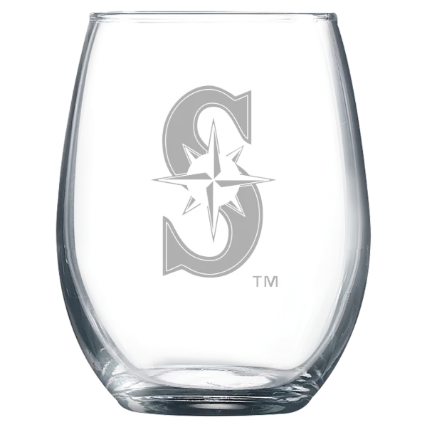 Seattle Mariners Polar Camel 9 oz. Stemless Wine Glass