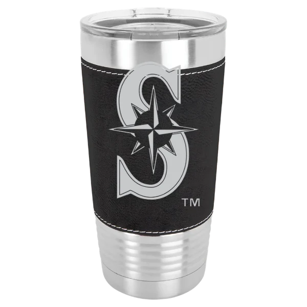 Seattle Mariners Polar Camel 20 oz. Leatherette Grip Tumbler with Standard Lid