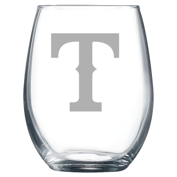 Texas Rangers Polar Camel 9 oz. Stemless Wine Glass