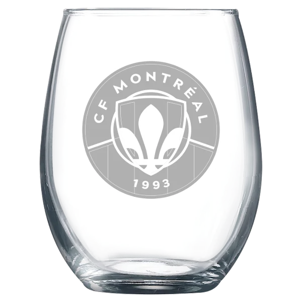 CF Montréal Polar Camel 9 oz. Stemless Wine Glass