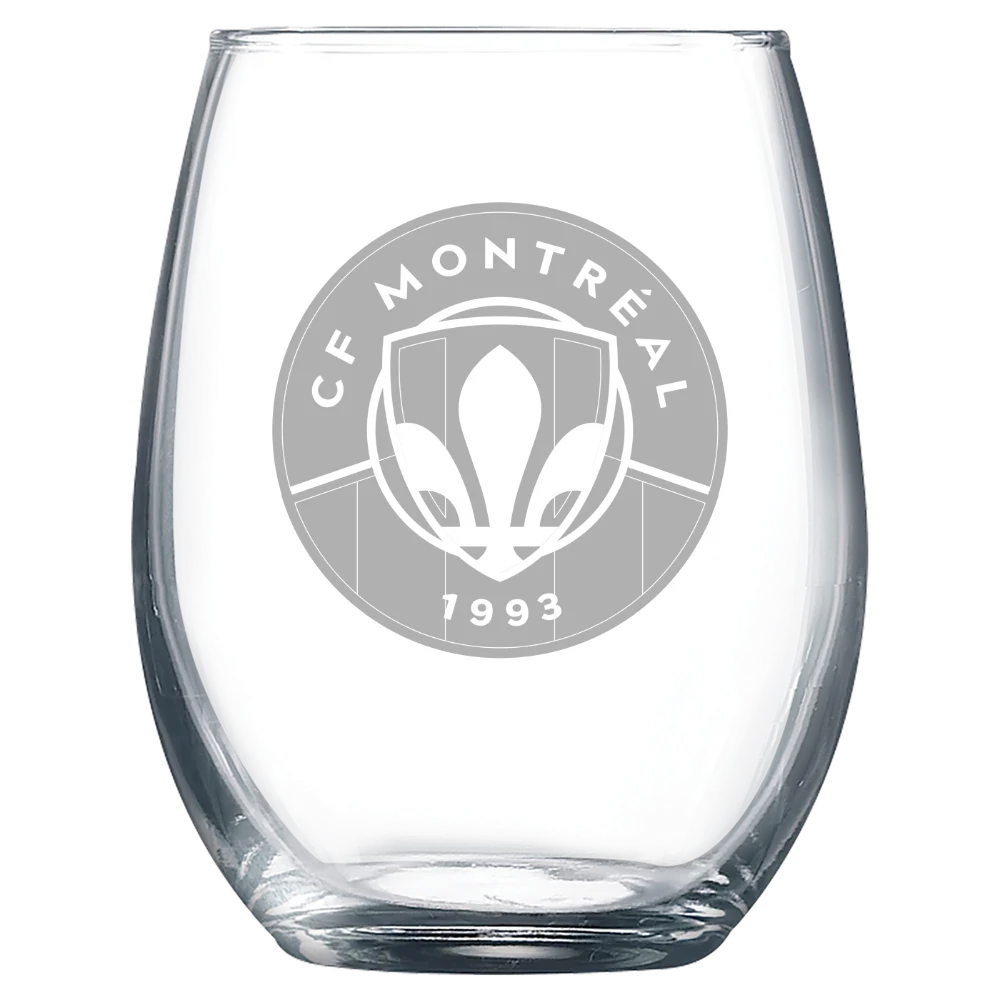 CF Montréal Polar Camel 9 oz. Stemless Wine Glass