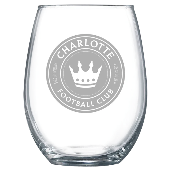 Charlotte FC Polar Camel 15 oz. Stemless Wine Glass