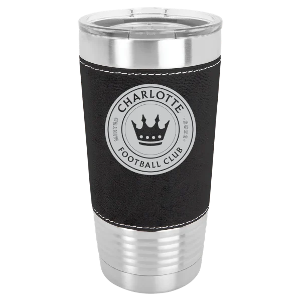 Charlotte FC Polar Camel 20 oz. Leatherette Grip Tumbler with Standard Lid