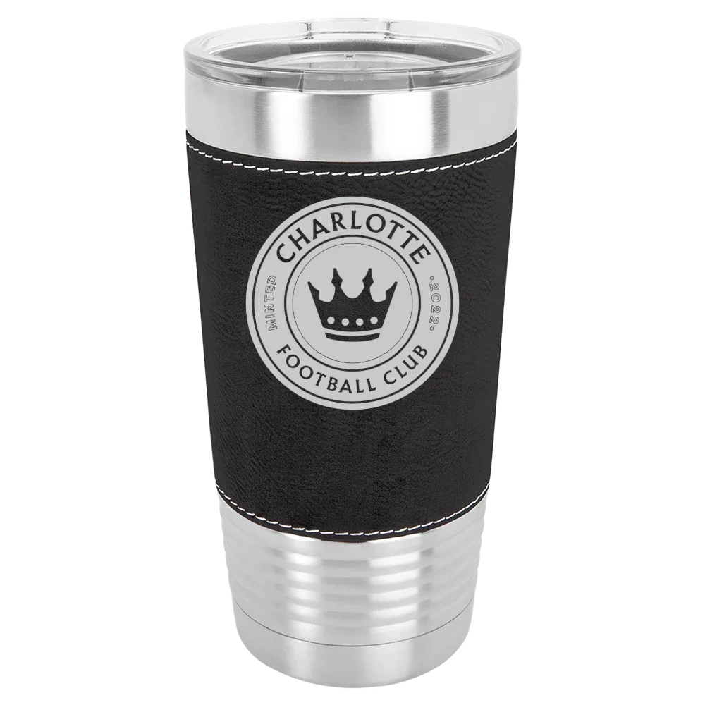 Charlotte FC Polar Camel 20 oz. Leatherette Grip Tumbler with Standard Lid
