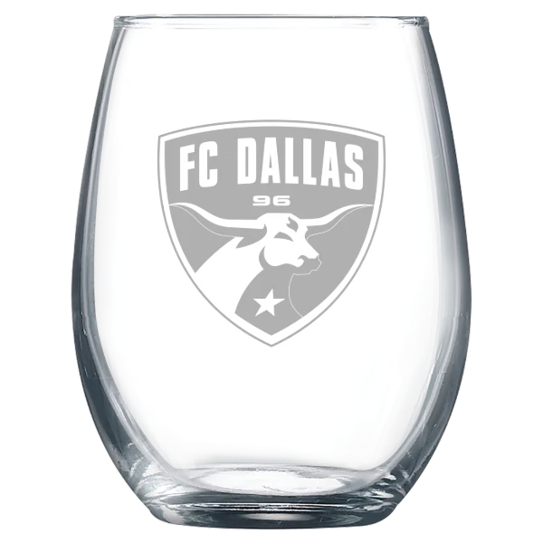 FC Dallas Polar Camel 9 oz. Stemless Wine Glass