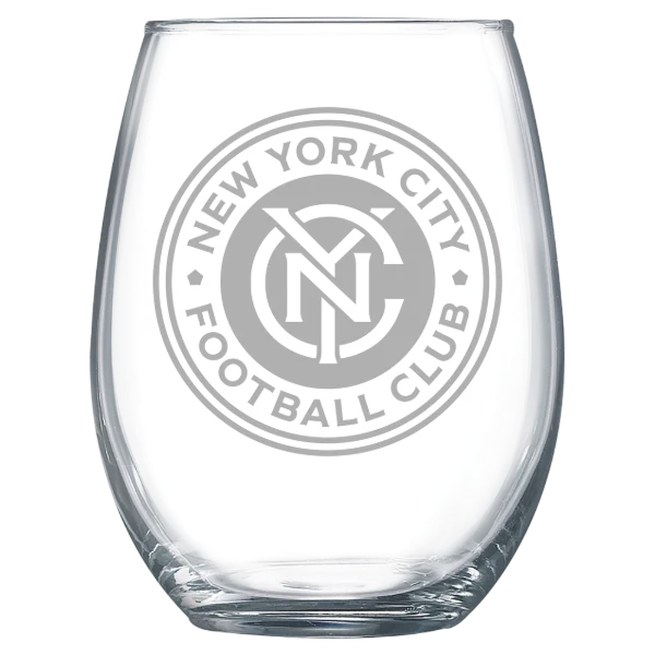 New York City FC Polar Camel 15 oz. Stemless Wine Glass