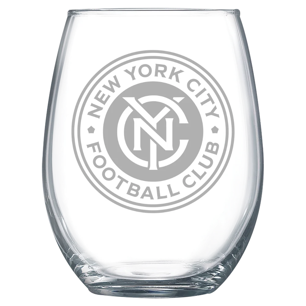 New York City FC Polar Camel 15 oz. Stemless Wine Glass
