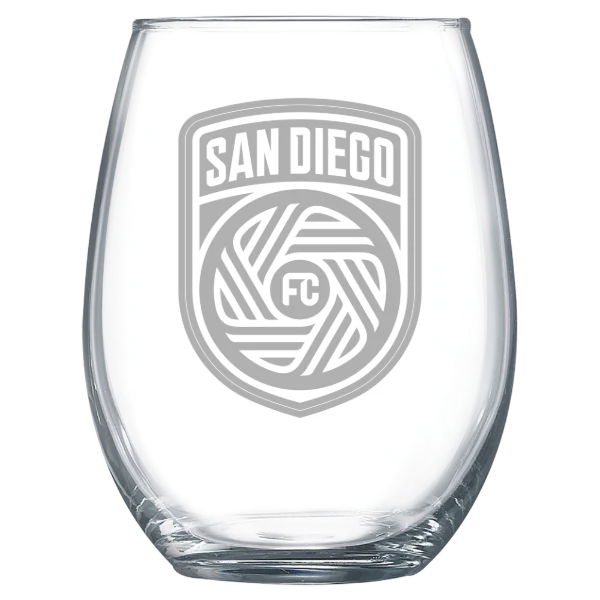 San Diego FC Polar Camel 15 oz. Stemless Wine Glass