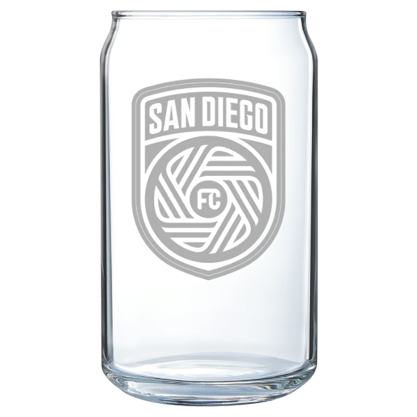 San Diego FC Polar Camel 16 oz. Can Glass