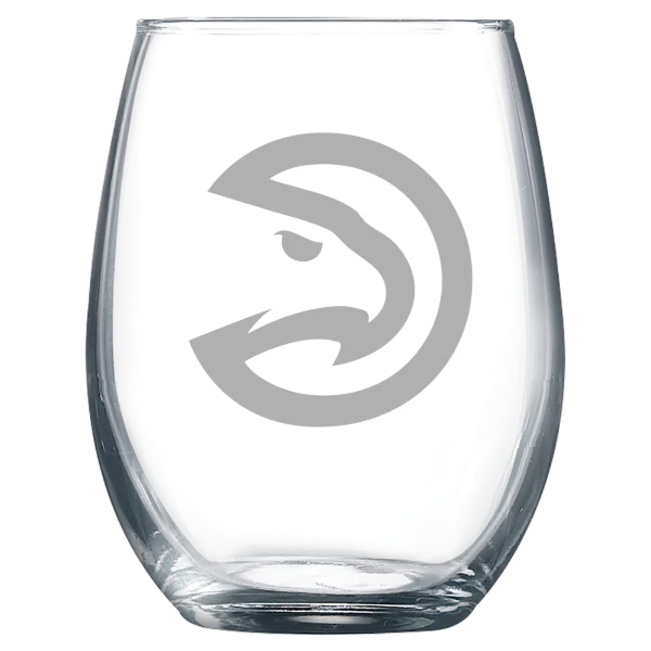 Atlanta Hawks Polar Camel 9 oz. Stemless Wine Glass