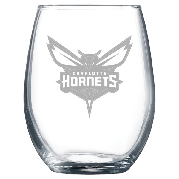 Charlotte Hornets Polar Camel 9 oz. Stemless Wine Glass