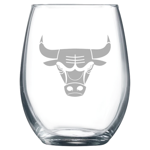 Chicago Bulls Polar Camel 9 oz. Stemless Wine Glass