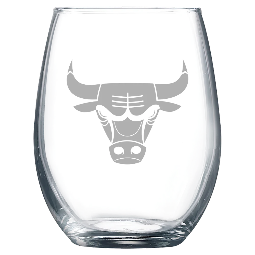 Chicago Bulls Polar Camel 9 oz. Stemless Wine Glass