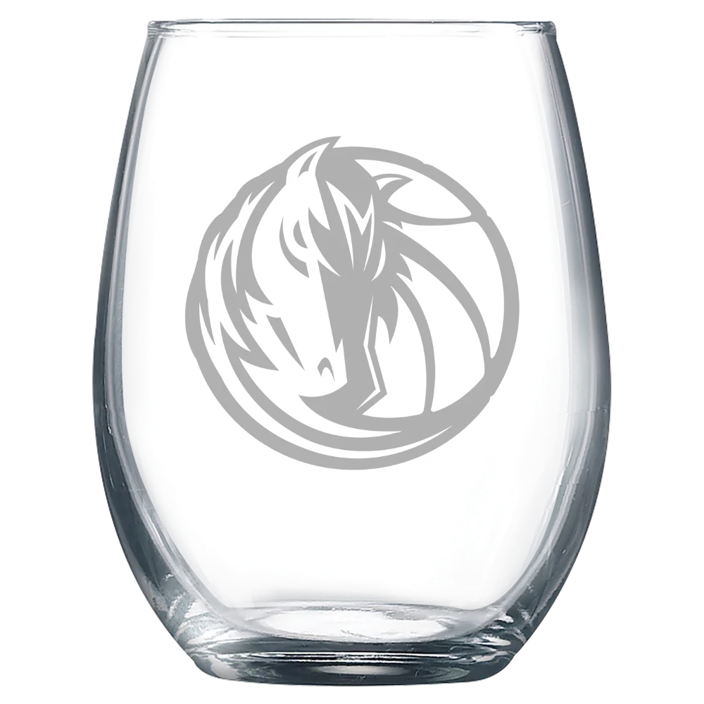 Dallas Mavericks Polar Camel 9 oz. Stemless Wine Glass