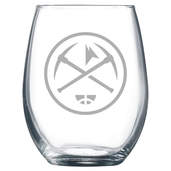 Denver Nuggets Polar Camel 9 oz. Stemless Wine Glass