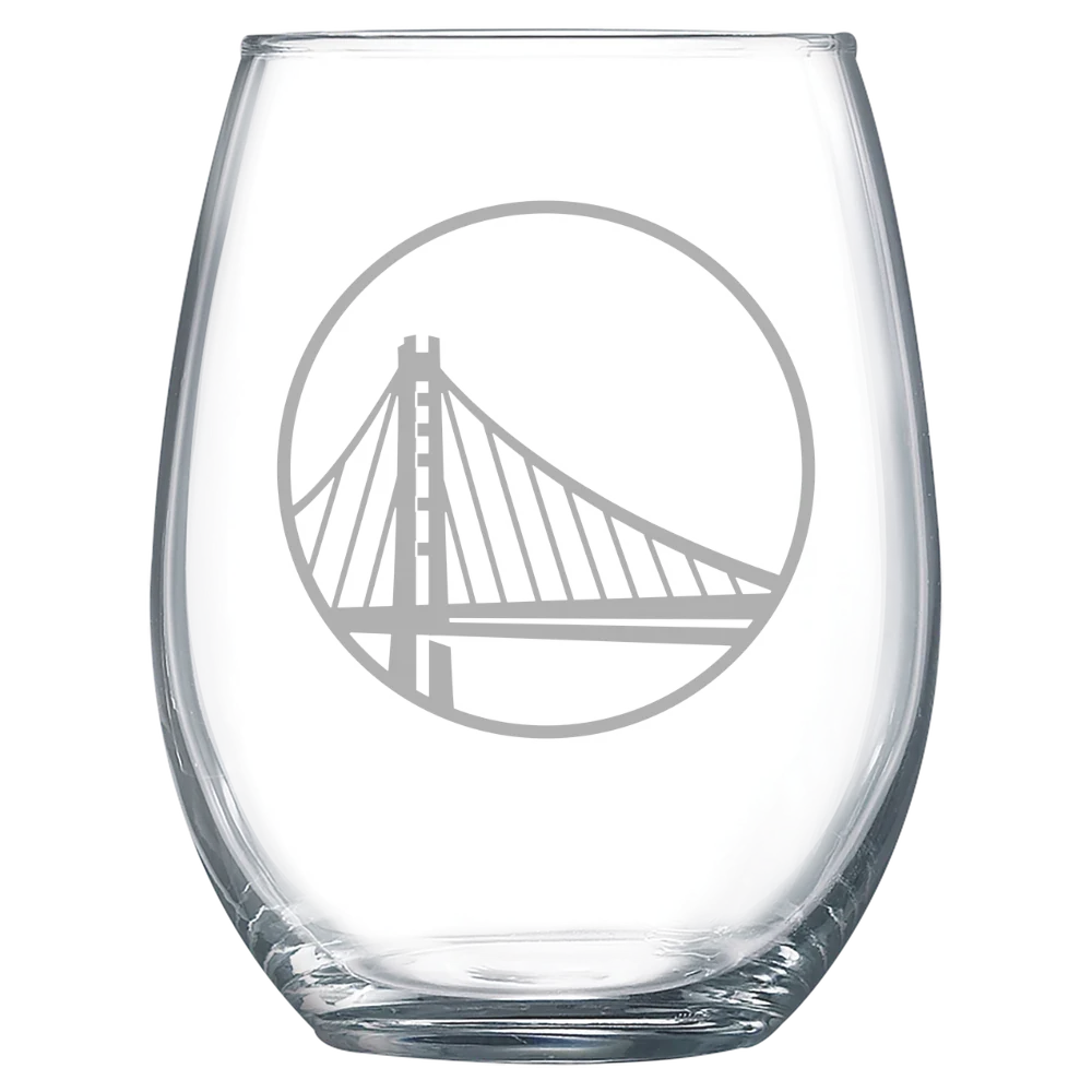 Golden State Warriors Polar Camel 15 oz. Stemless Wine Glass