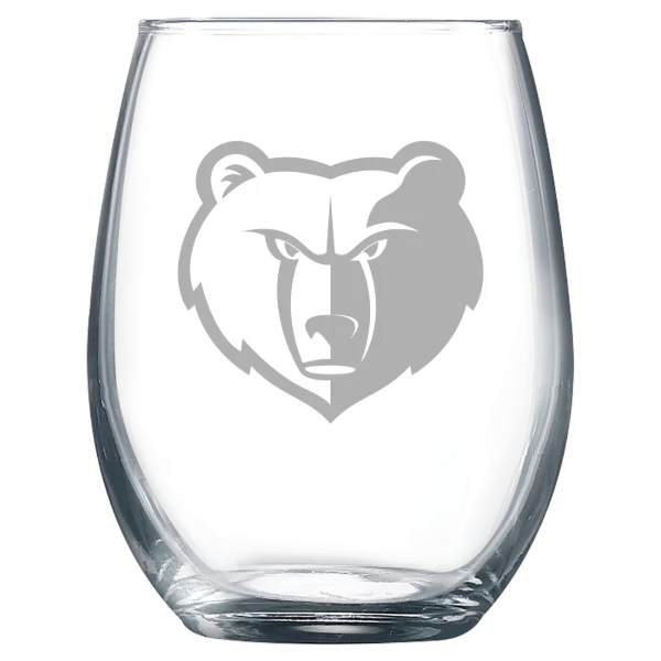 Memphis Grizzlies Polar Camel 9 oz. Stemless Wine Glass