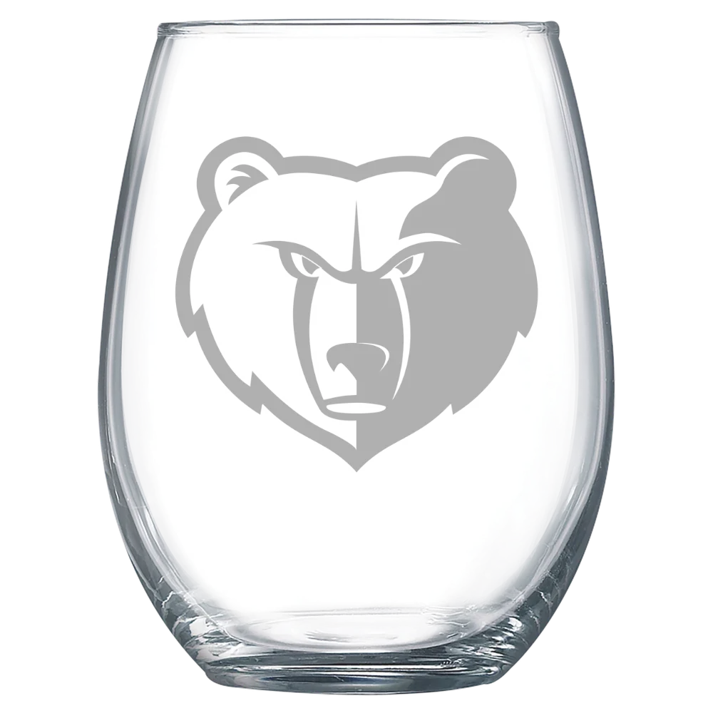 Memphis Grizzlies Polar Camel 15 oz. Stemless Wine Glass