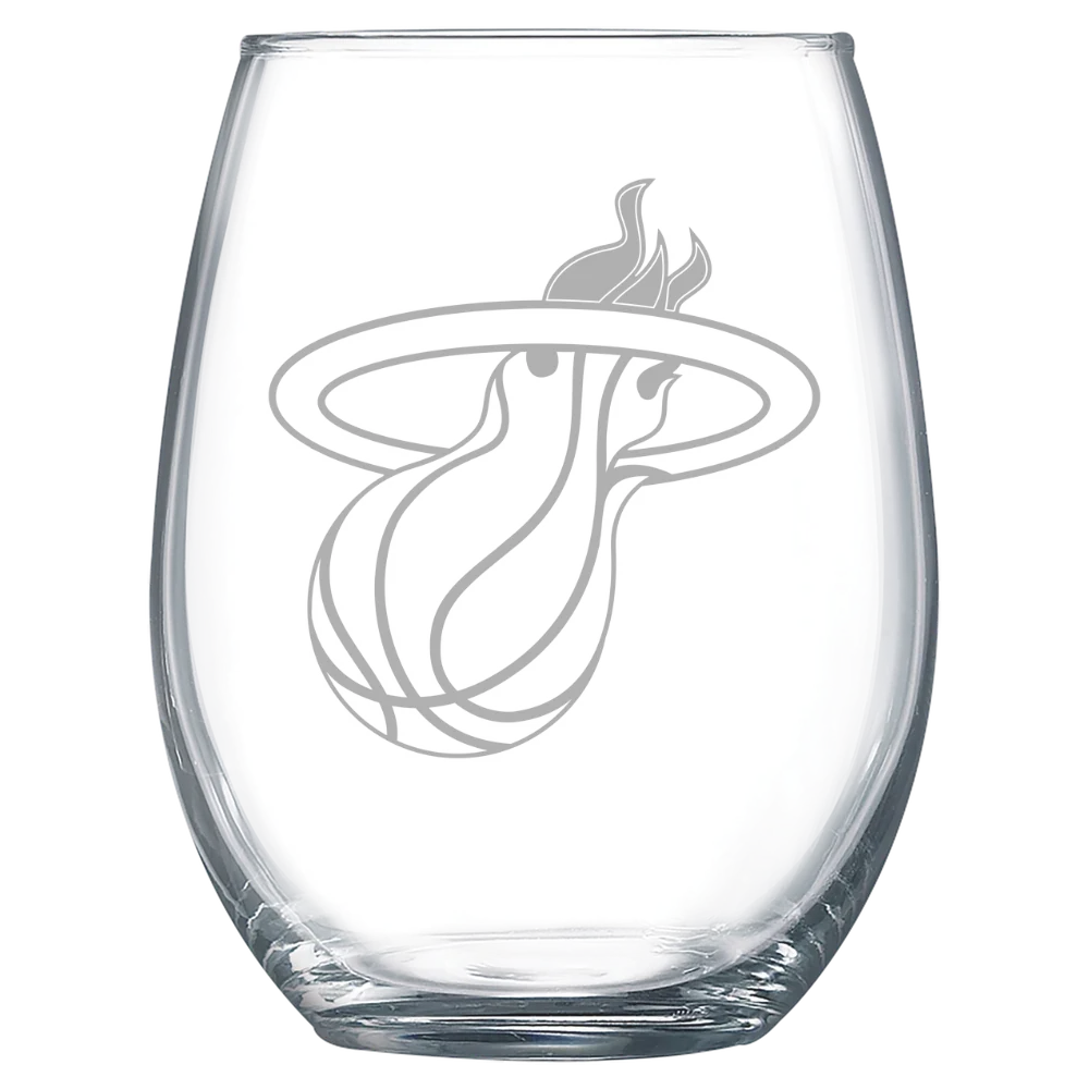Miami Heat Polar Camel 15 oz. Stemless Wine Glass