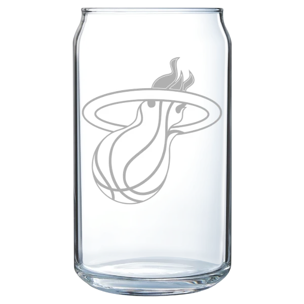 Miami Heat Polar Camel 16 oz. Can Glass