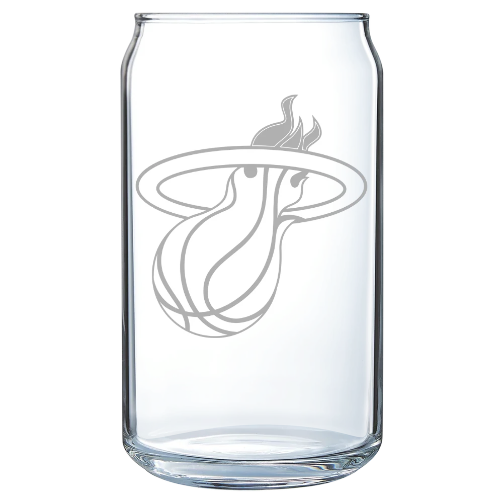 Miami Heat Polar Camel 16 oz. Can Glass