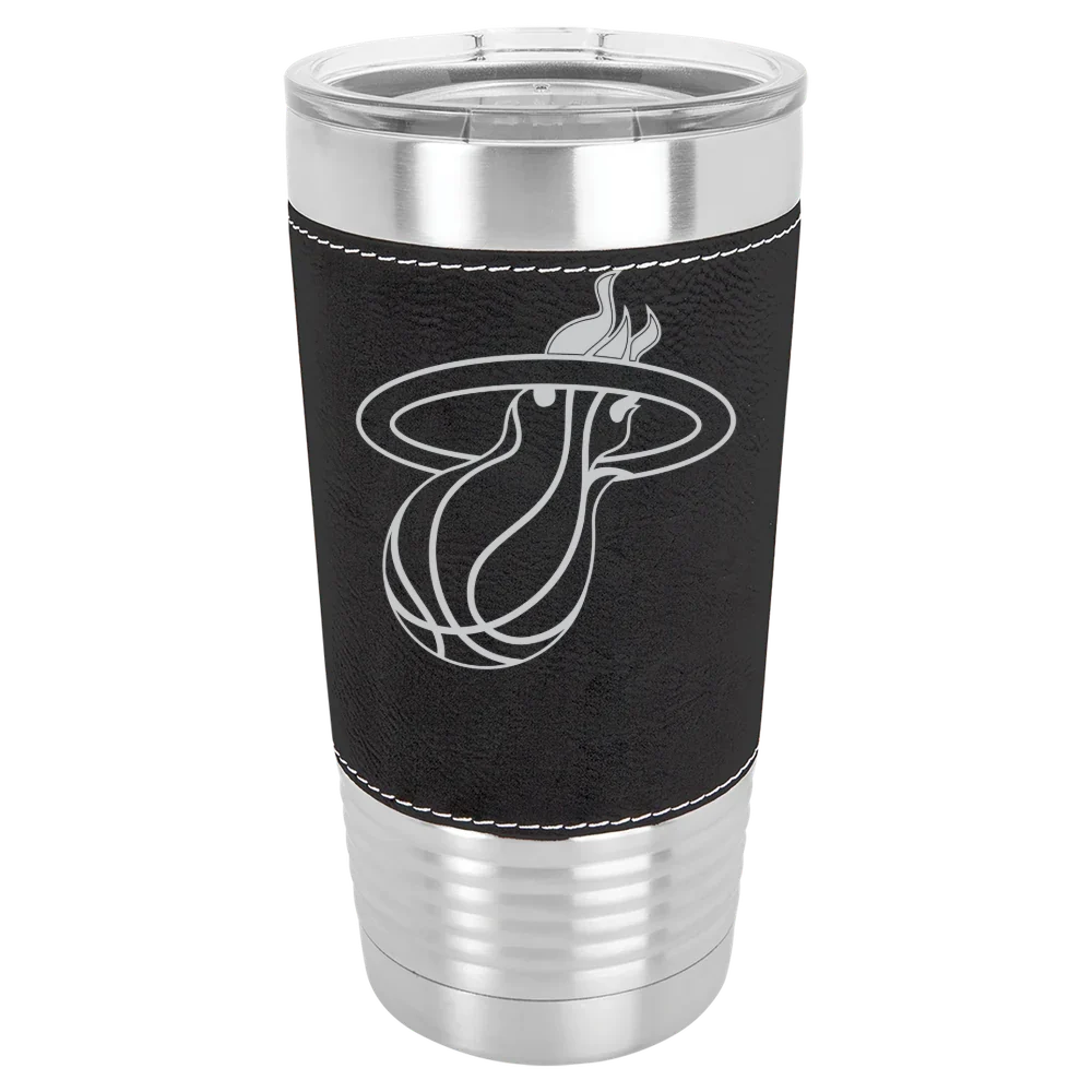 Miami Heat Polar Camel 20 oz. Leatherette Grip Tumbler with Standard Lid