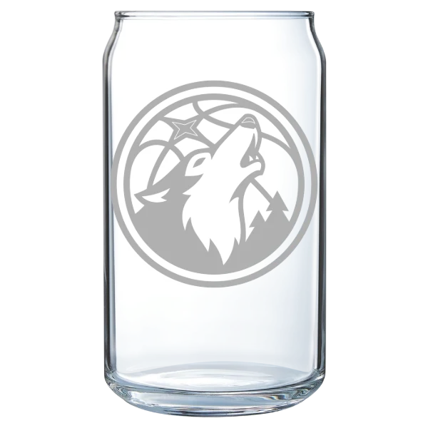 Minnesota Timberwolves Polar Camel 16 oz. Can Glass