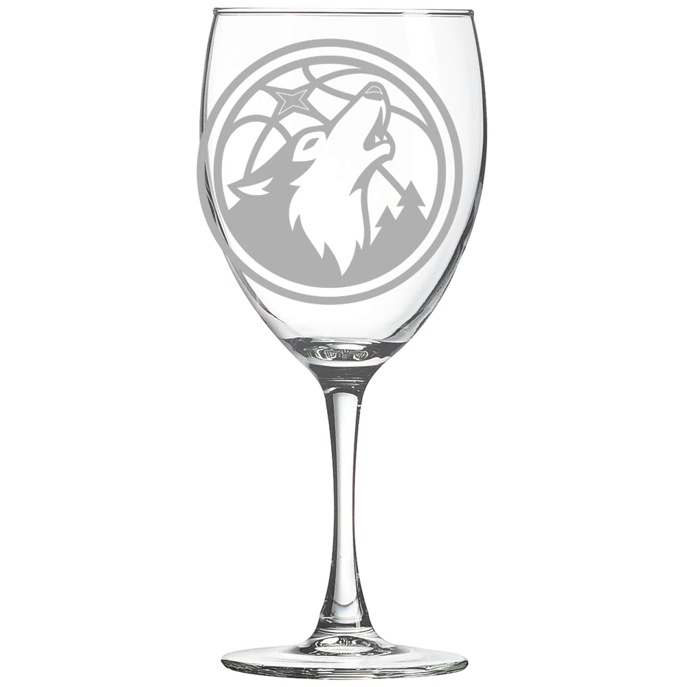 Minnesota Timberwolves Polar Camel 10 1/2 oz. Wine Glass