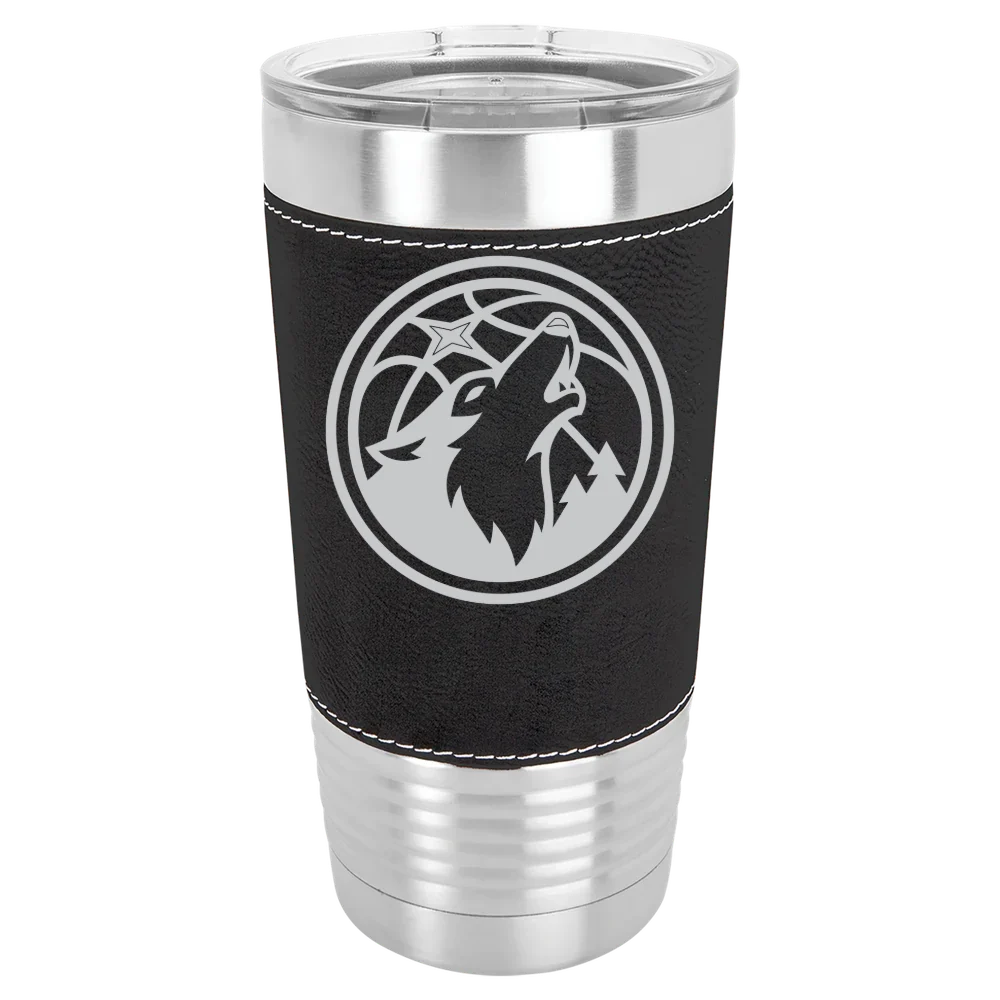 Minnesota Timberwolves Polar Camel 20 oz. Leatherette Grip Tumbler with Standard Lid