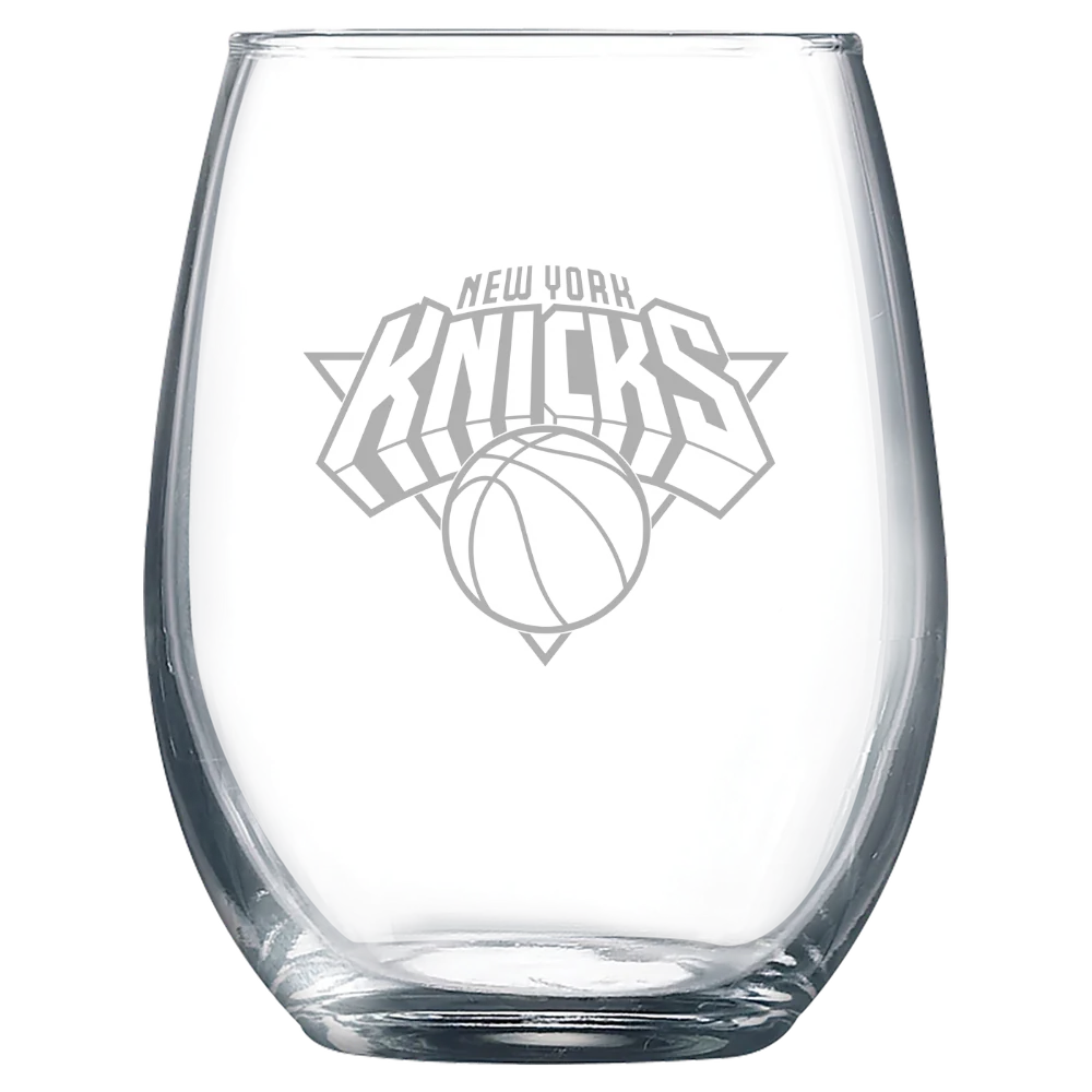 New York Knicks Polar Camel 9 oz. Stemless Wine Glass