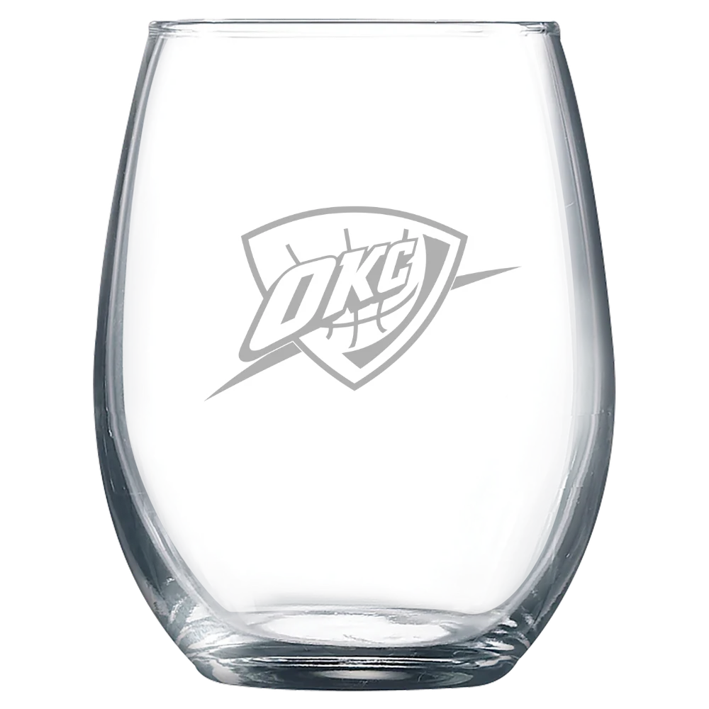 Oklahoma City Thunder Polar Camel 9 oz. Stemless Wine Glass